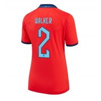 Camisa de Futebol Inglaterra Kyle Walker #2 Equipamento Secundário Mulheres Mundo 2022 Manga Curta